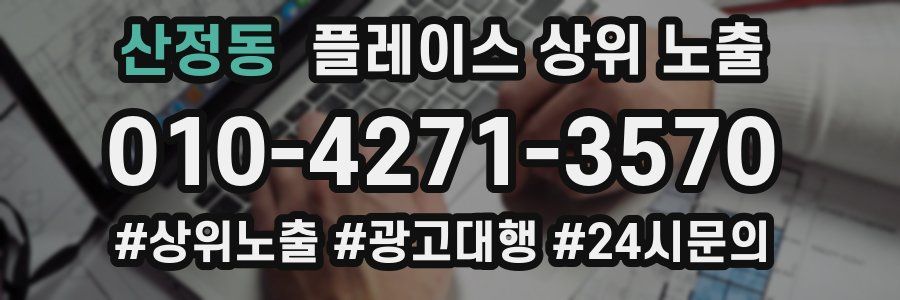 산정동 플레이스 상위 노출
