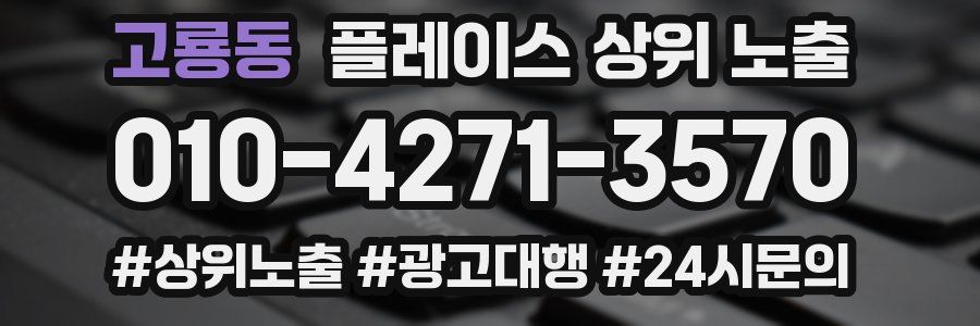 고룡동 플레이스 상위 노출
