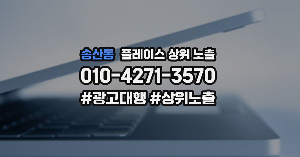 송산동 플레이스 상위 노출