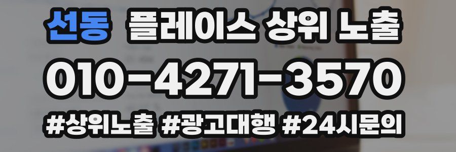 선동 플레이스 상위 노출