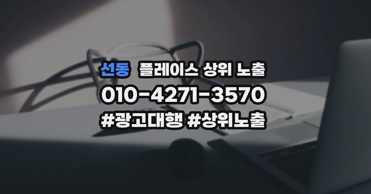 선동 플레이스 상위 노출