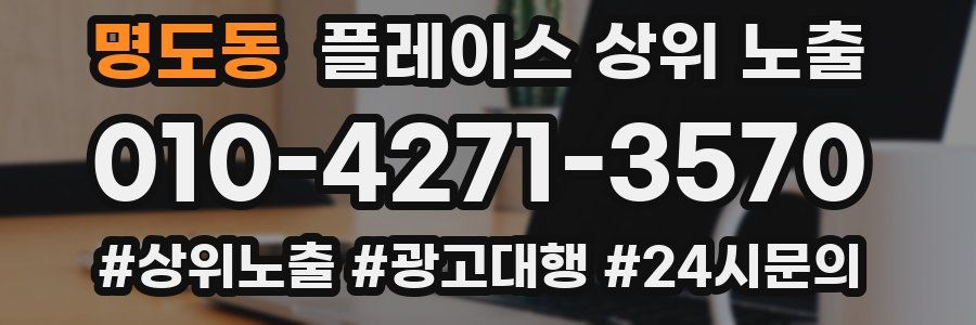명도동 플레이스 상위 노출