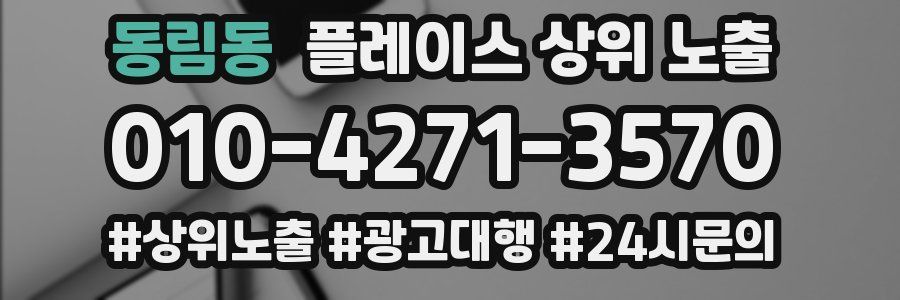 동림동 플레이스 상위 노출