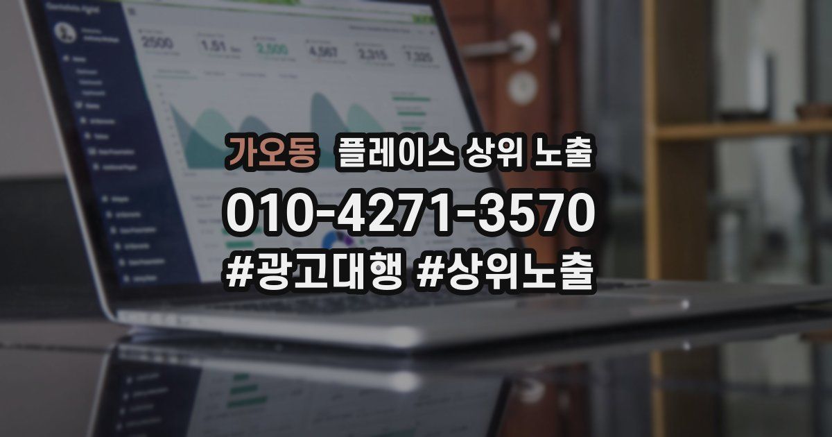 가오동 플레이스 상위 노출