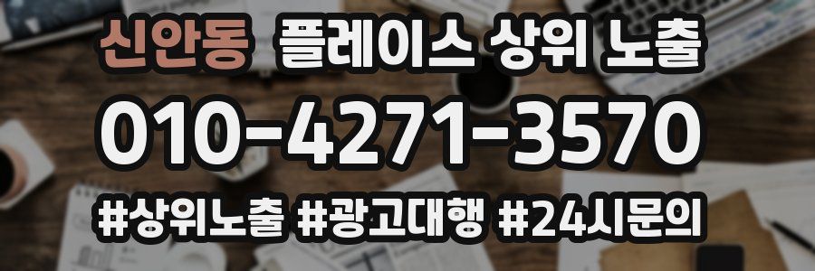 신안동 플레이스 상위 노출