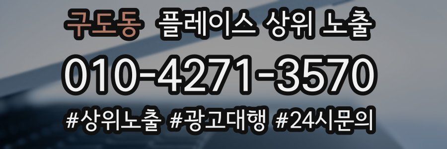 구도동 플레이스 상위 노출