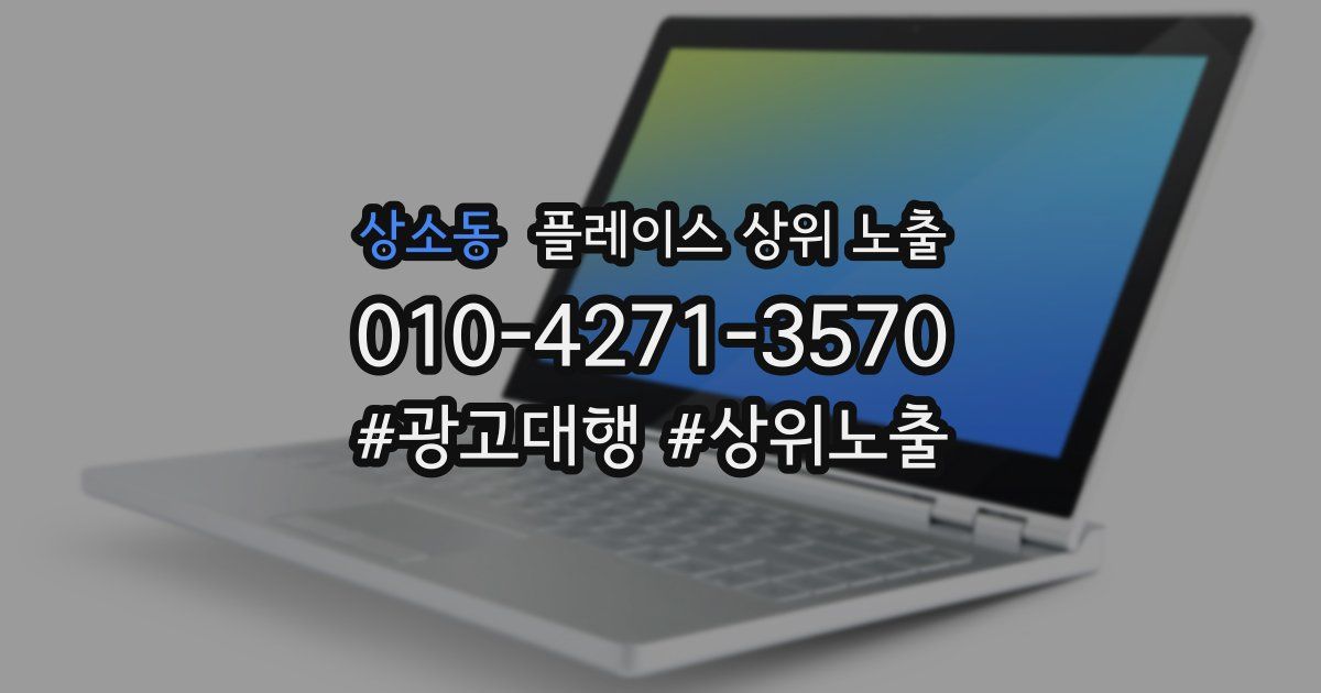 상소동 플레이스 상위 노출