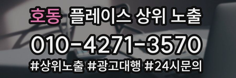 호동 플레이스 상위 노출
