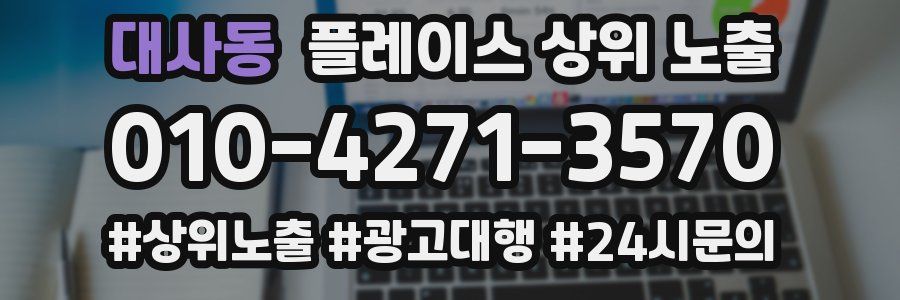 대사동 플레이스 상위 노출