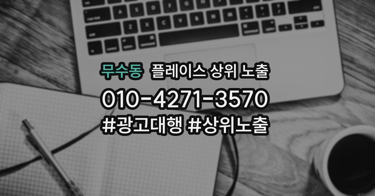무수동 플레이스 상위 노출