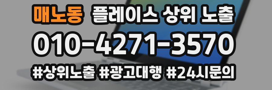 매노동 플레이스 상위 노출