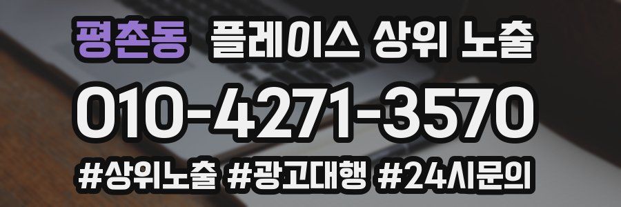 평촌동 플레이스 상위 노출
