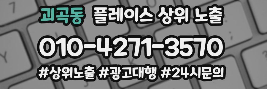 괴곡동 플레이스 상위 노출