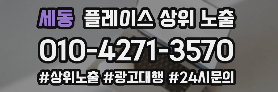 세동 플레이스 상위 노출