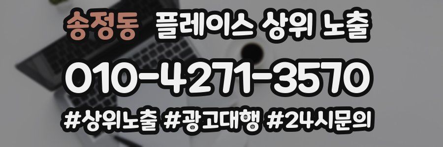 송정동 플레이스 상위 노출