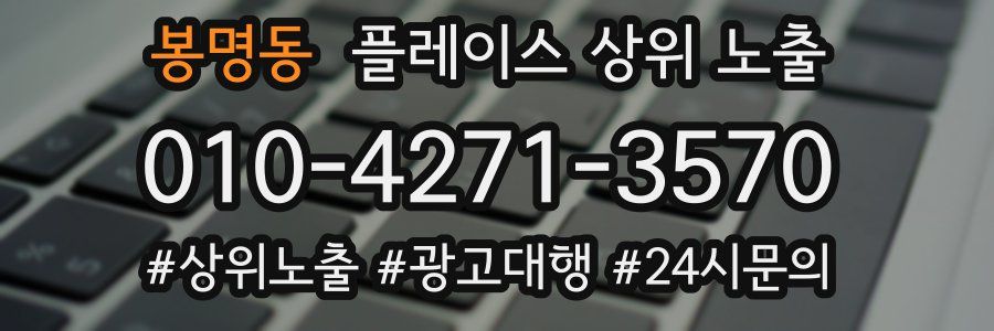 봉명동 플레이스 상위 노출