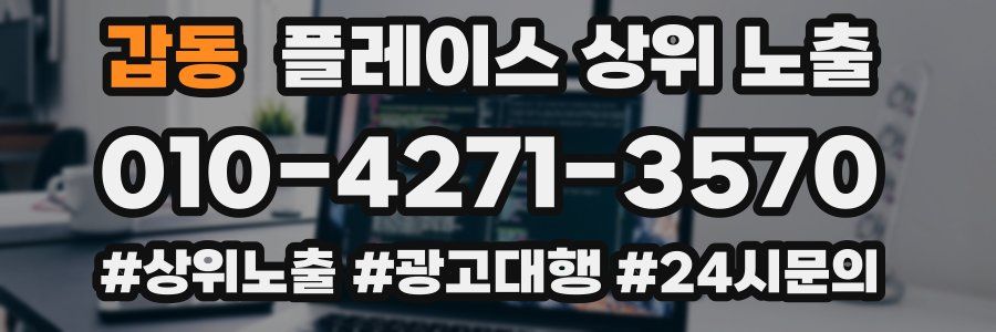 갑동 플레이스 상위 노출