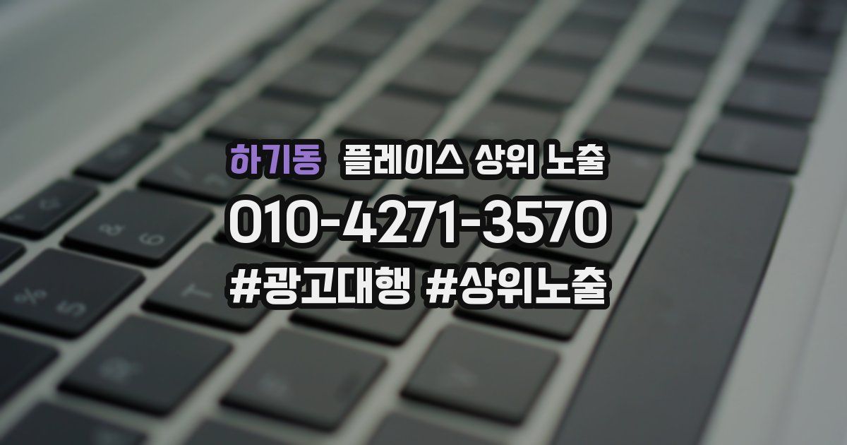 하기동 플레이스 상위 노출