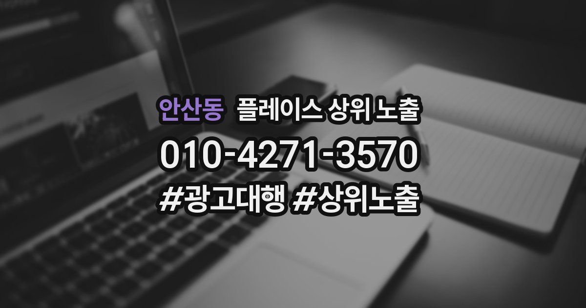 안산동 플레이스 상위 노출
