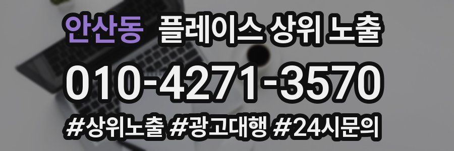안산동 플레이스 상위 노출