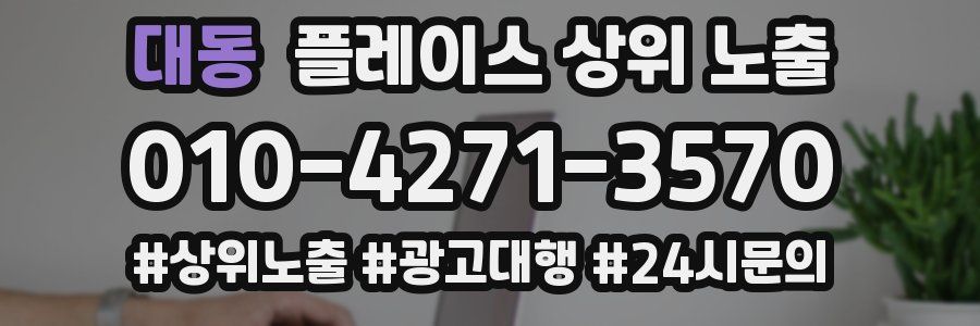 대동 플레이스 상위 노출