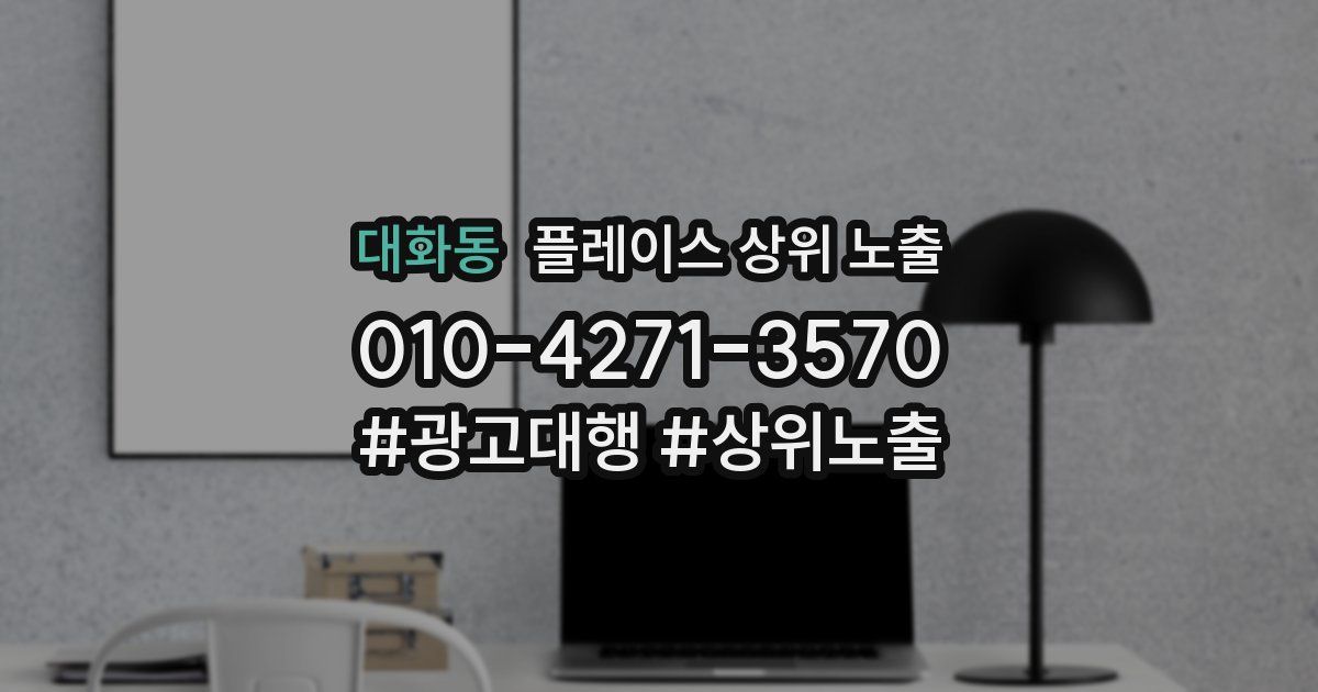 대화동 플레이스 상위 노출