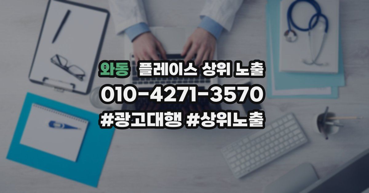 와동 플레이스 상위 노출