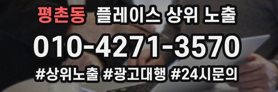 평촌동 플레이스 상위 노출