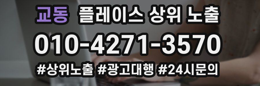 교동 플레이스 상위 노출
