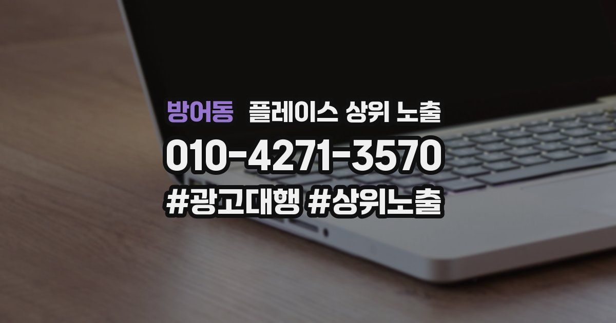 방어동 플레이스 상위 노출