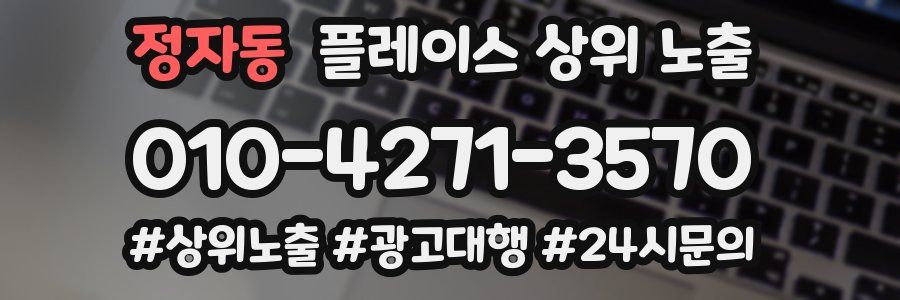 정자동 플레이스 상위 노출