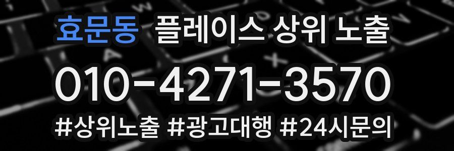 효문동 플레이스 상위 노출