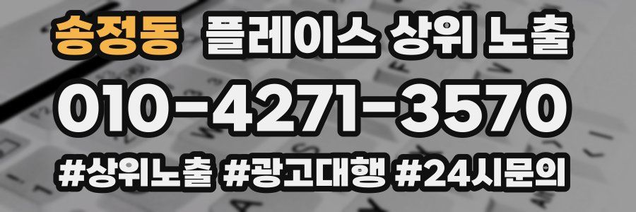 송정동 플레이스 상위 노출