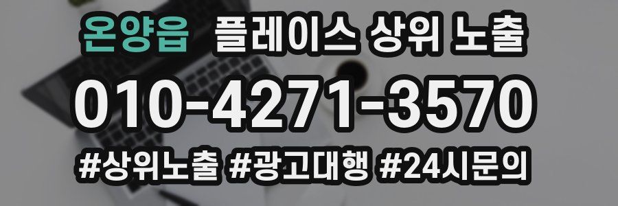 온양읍 플레이스 상위 노출