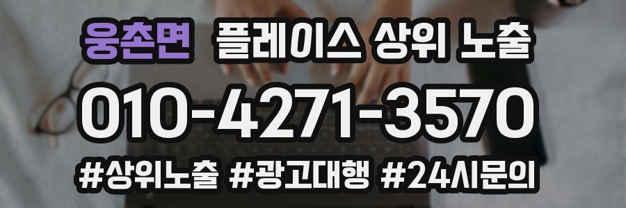 웅촌면 플레이스 상위 노출