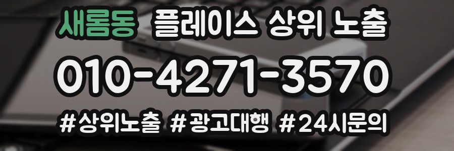 새롬동 플레이스 상위 노출