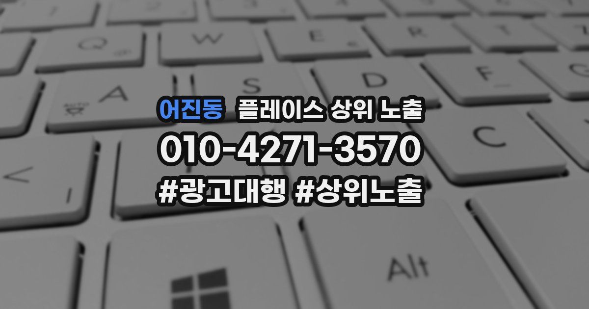 어진동 플레이스 상위 노출