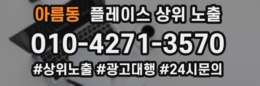 아름동 플레이스 상위 노출