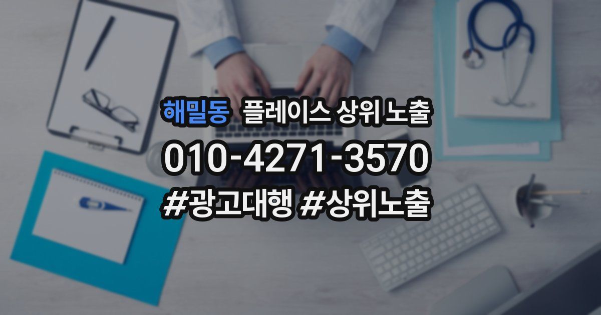 해밀동 플레이스 상위 노출