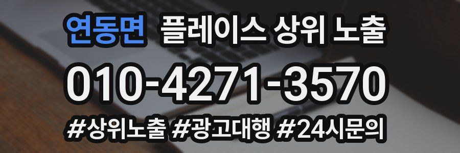연동면 플레이스 상위 노출