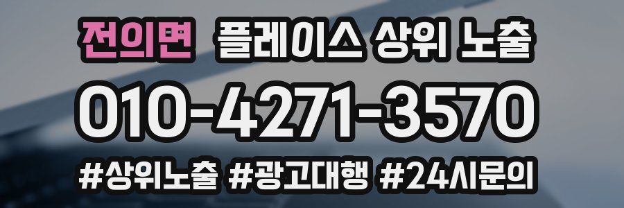 전의면 플레이스 상위 노출