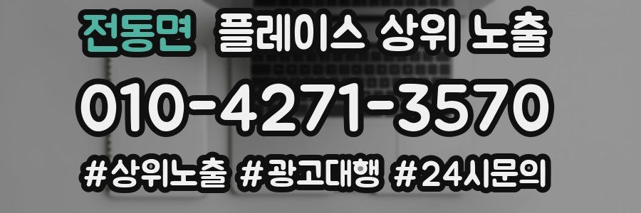 전동면 플레이스 상위 노출