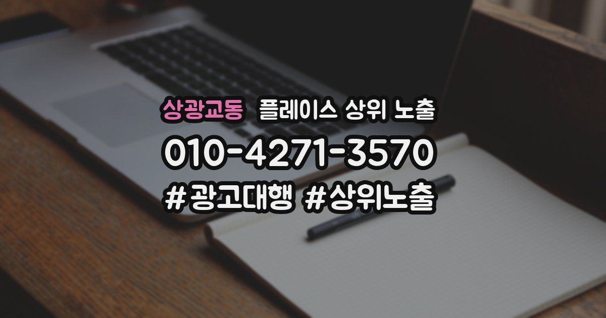 상광교동 플레이스 상위 노출
