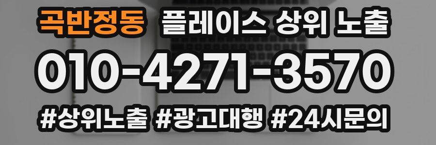 곡반정동 플레이스 상위 노출