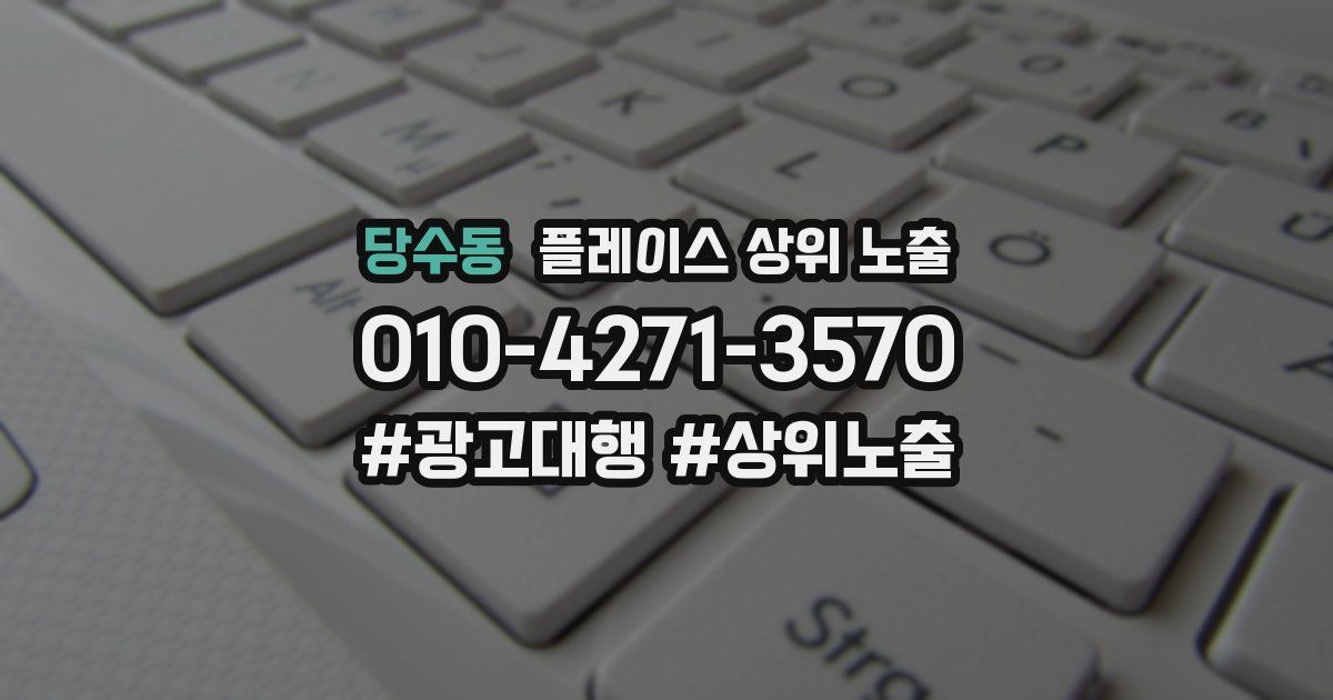 당수동 플레이스 상위 노출