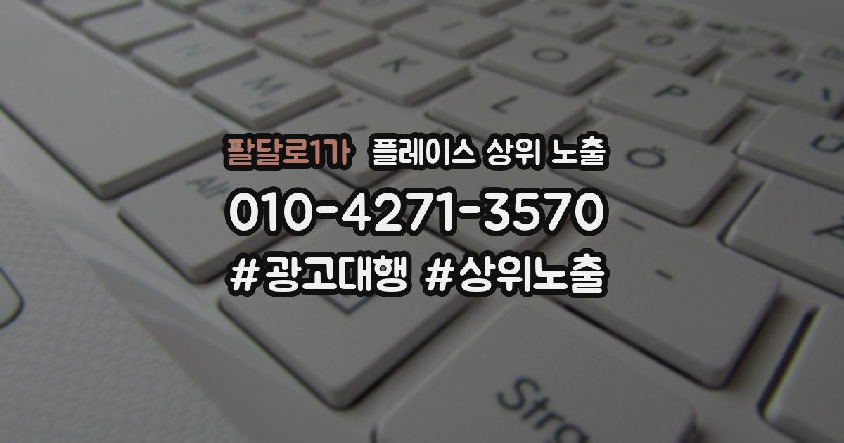 팔달로1가 플레이스 상위 노출