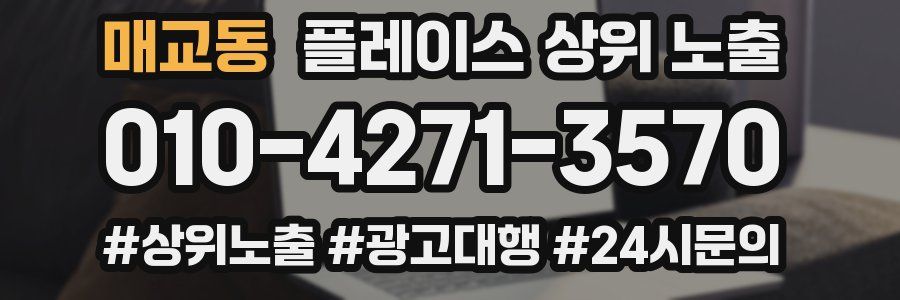 매교동 플레이스 상위 노출