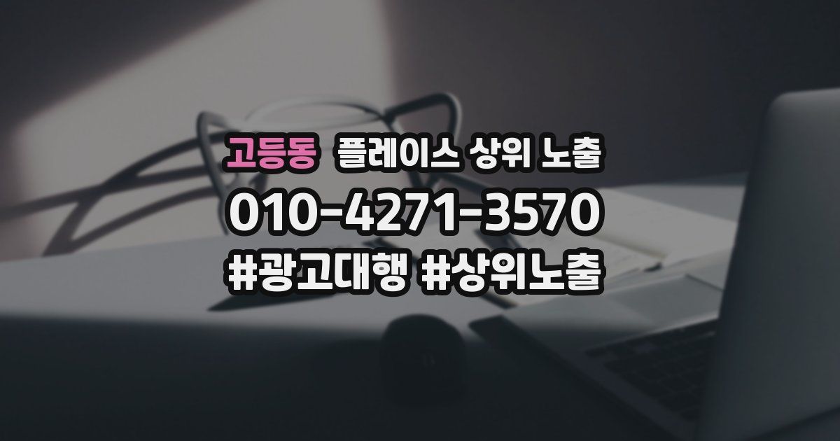 고등동 플레이스 상위 노출