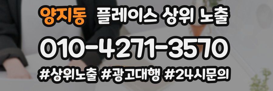 양지동 플레이스 상위 노출
