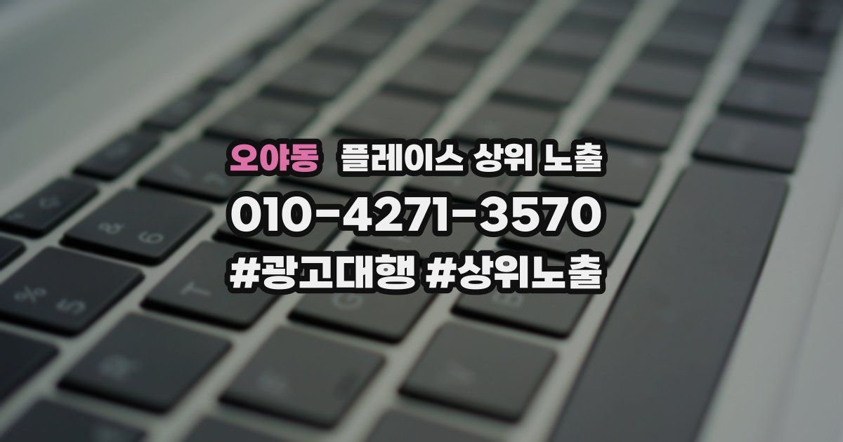 오야동 플레이스 상위 노출
